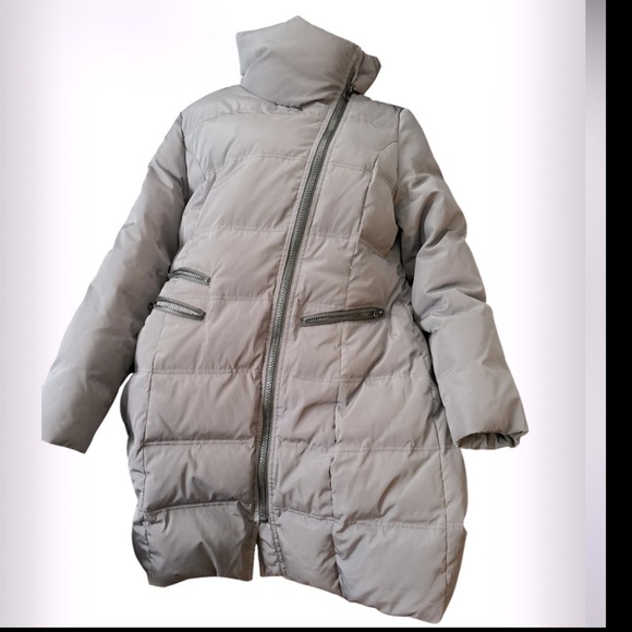 London Fog Grey High neck winter puffer jacket Sz M - Picture 12 of 12